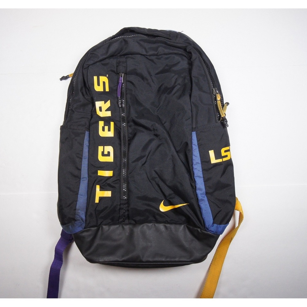 Vintage Nike LSU Tigers Backpack Black Bag NCAA Football College